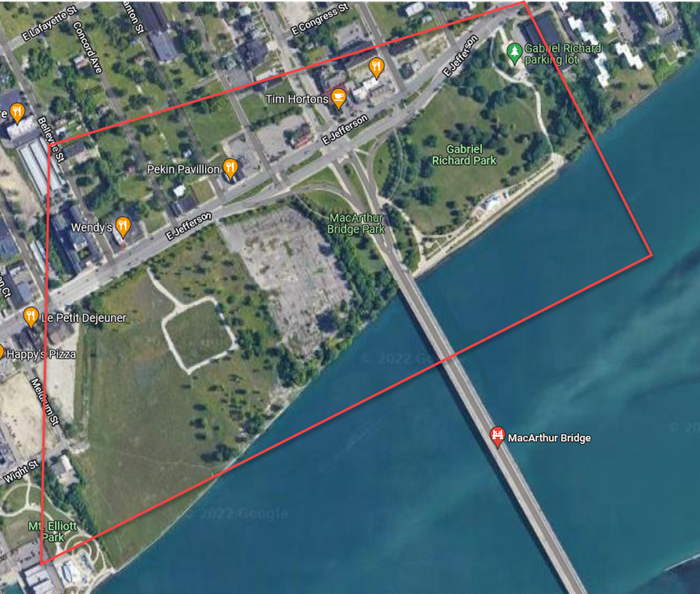 Electric Park - Aerial Photo Of General Location Of Park (newer photo)